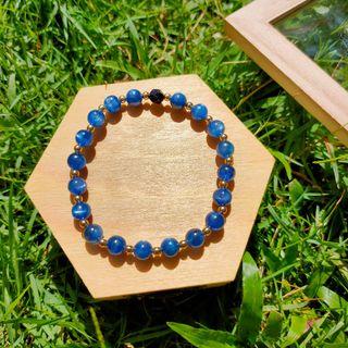 Blue Kyanite + Blue Sandstone Bracelet