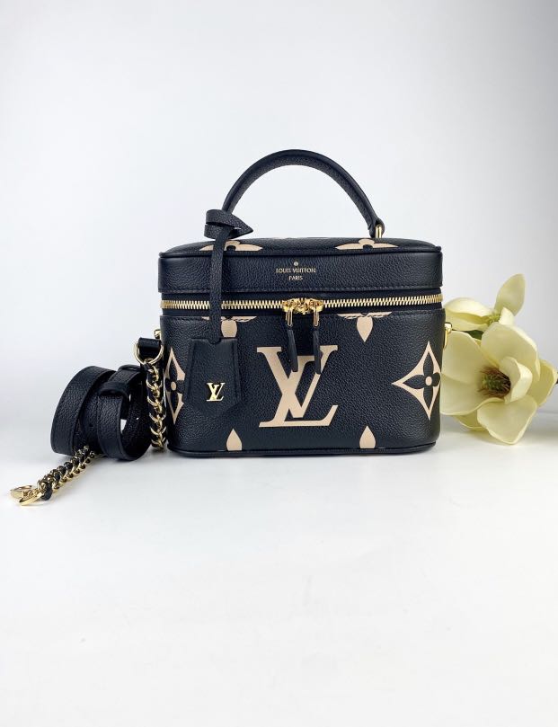 Louis Vuitton Monogram Empreinte Leather Vanity PM Noir Bag