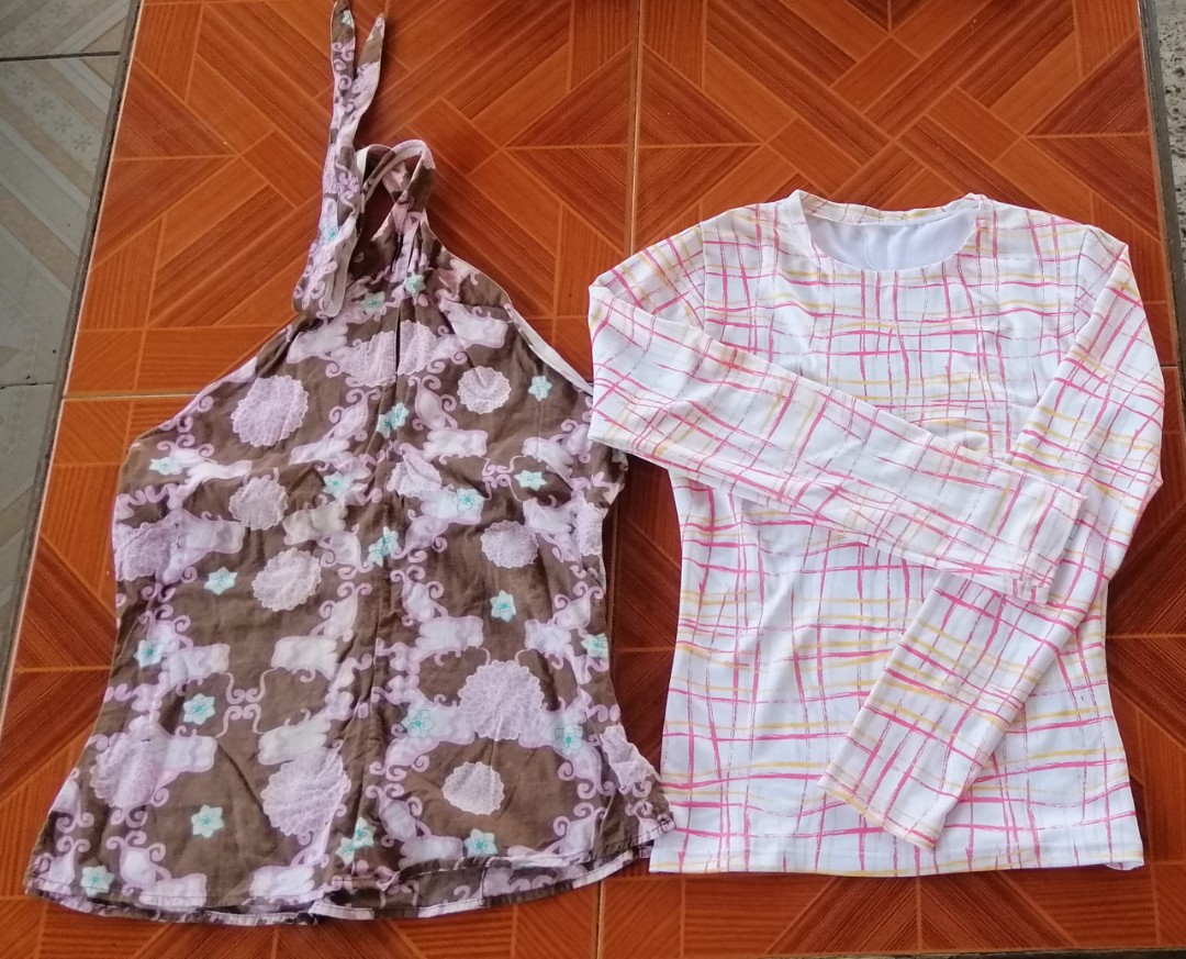 bundle rash guard and backless top, Women's Fashion, Swimwear, Rash ...