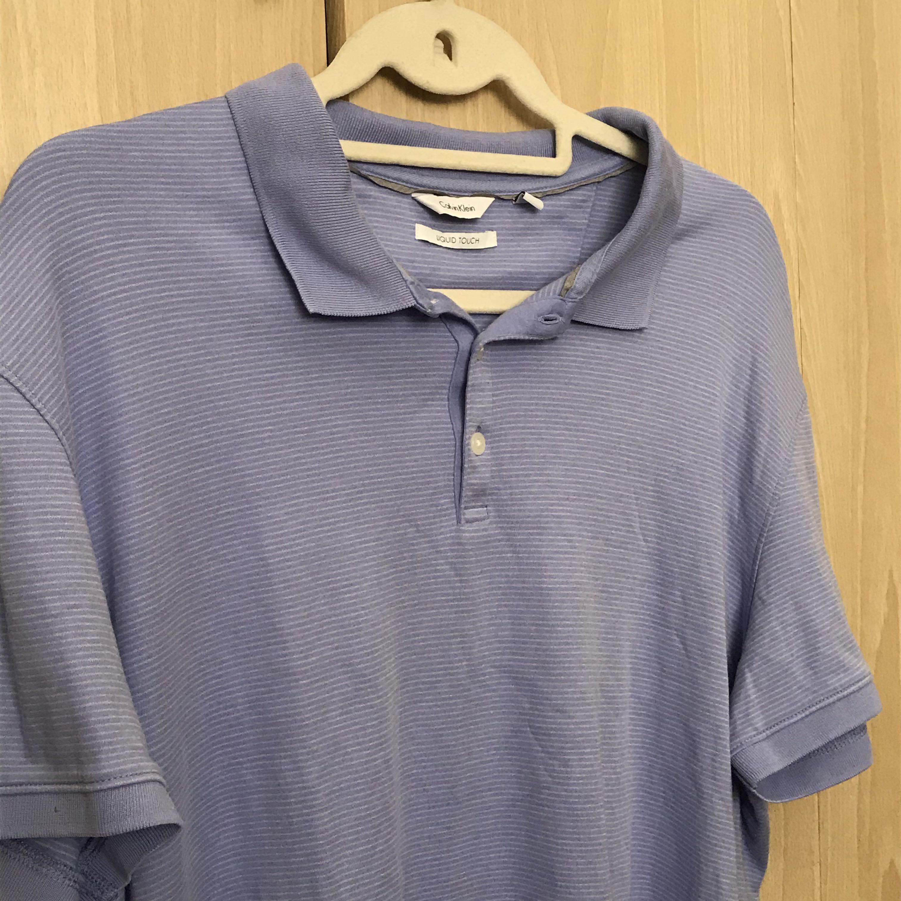 Calvin Klein Liquid Touch polo shirt tee, Men's Fashion, Tops & Sets,  Tshirts & Polo Shirts on Carousell