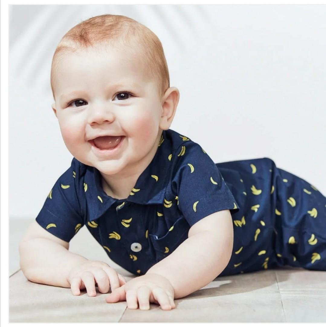 Carter's Banana Poplin Romper (Category: Babies & Kids Fashion) located in Bacoor. Submitted by tinr0121 (Listing ID 1091953301, Image 3). Description: Size 12 months Once used Good condition Will pass good as new.