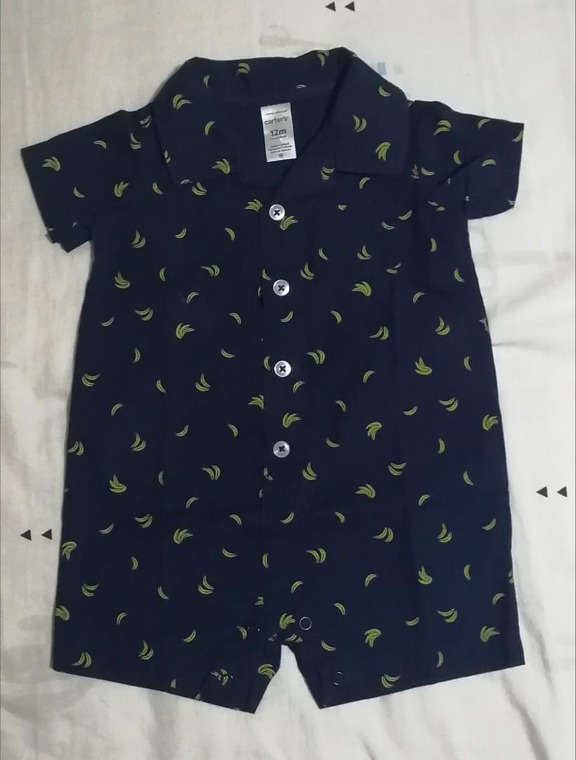 Carter's Banana Poplin Romper (Category: Babies & Kids Fashion) located in Bacoor. Submitted by tinr0121 (Listing ID 1091953301, Image 2). Description: Size 12 months Once used Good condition Will pass good as new.