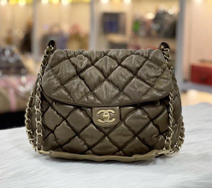 Chanel Bubble Quilt Flap Bag  Black Shoulder Bags Handbags  CHA46839   The RealReal
