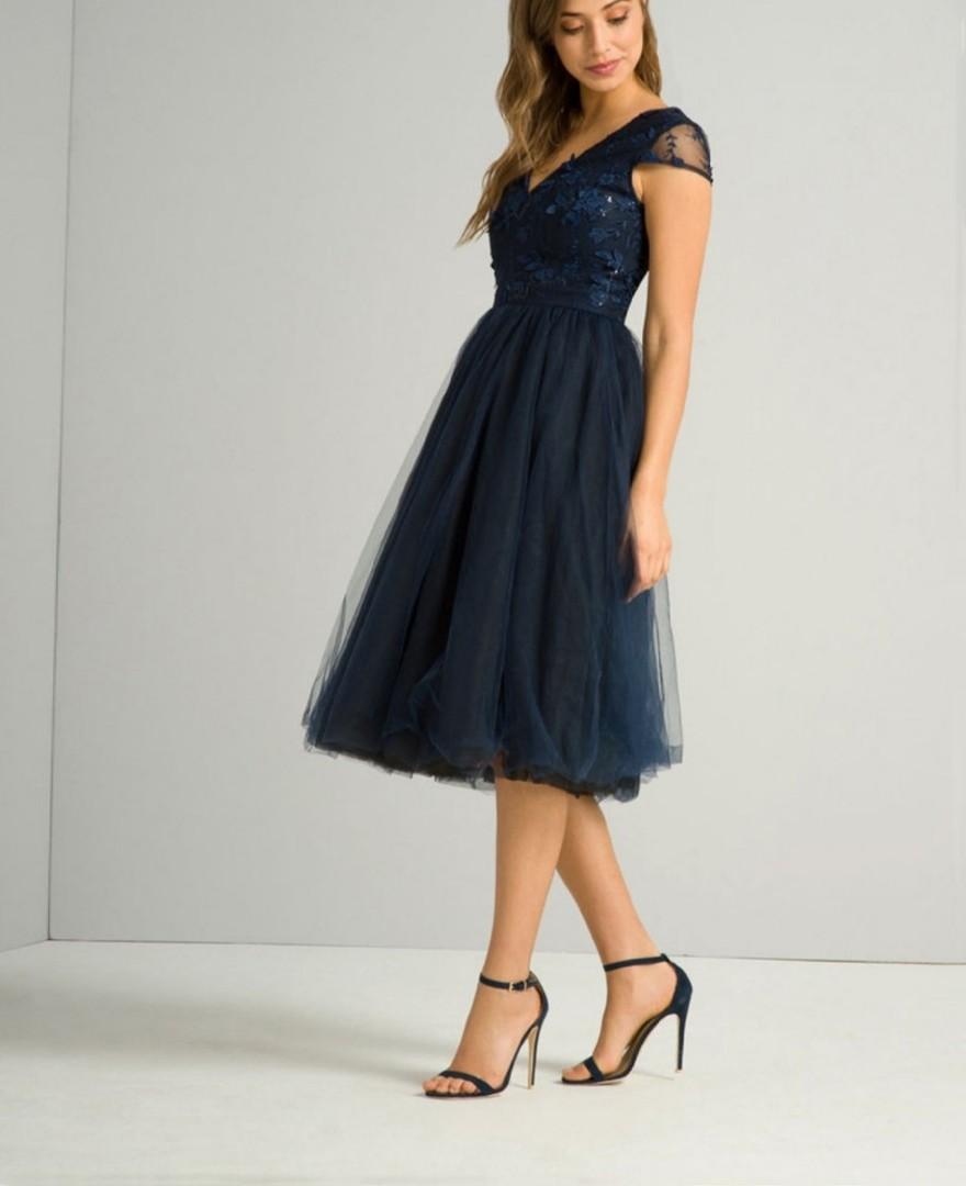 Chi Chi London Blue Navy Dress Women s Fashion Dresses Sets