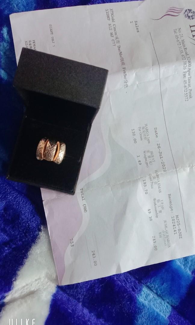 Cincin emas 375 mj jewellery, Luxury, Accessories on Carousell