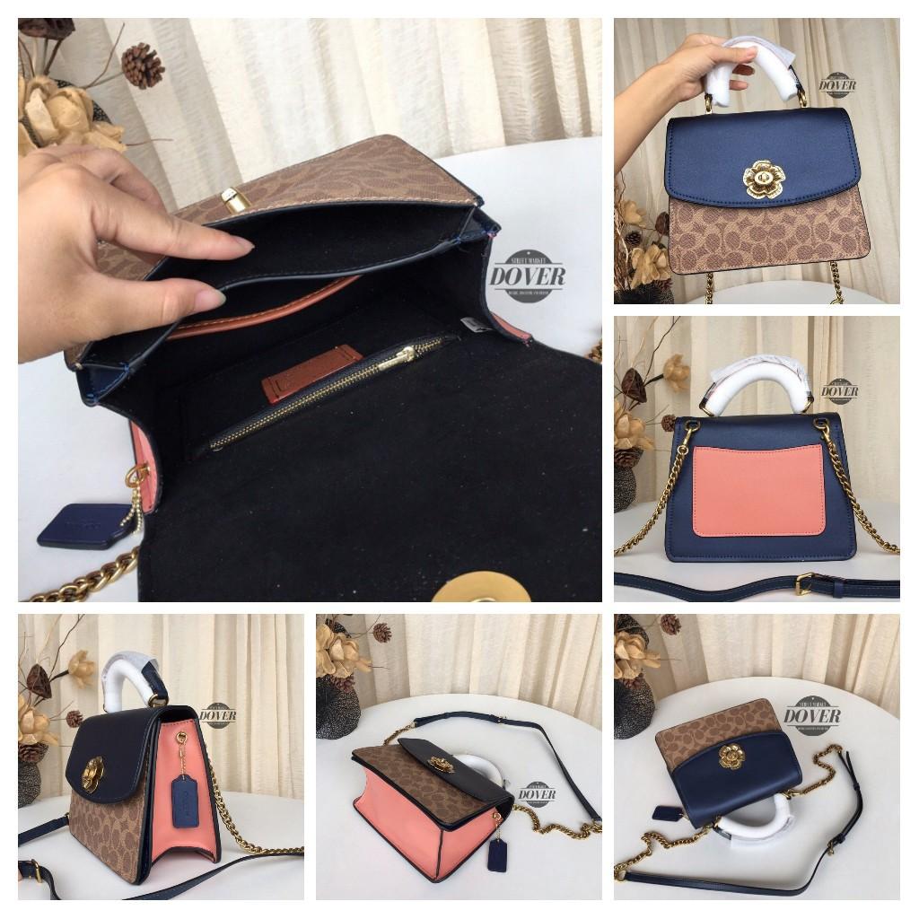 Parker top handle new arrivals in colorblock signature canvas