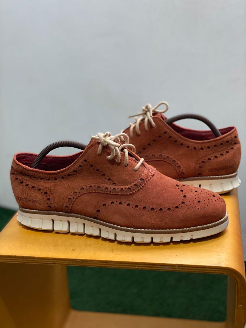 Cole Haan ZeroGrand wingtip oxford suede Men s Fashion Footwear