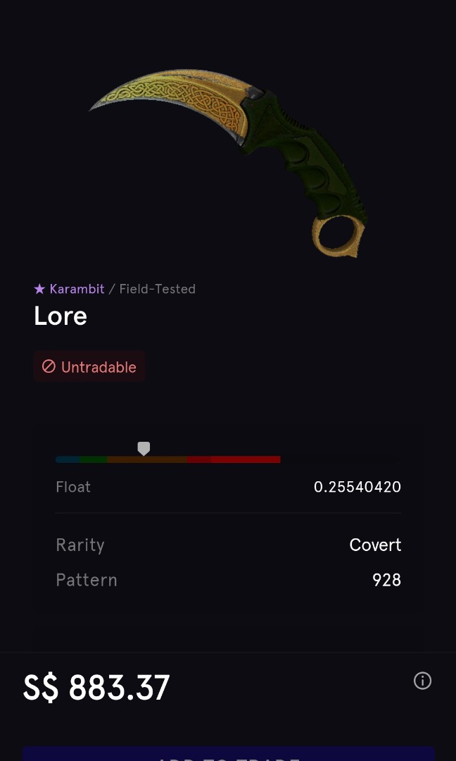 Csgo karambit lore and diamond back gloves, Video Gaming, Video Games