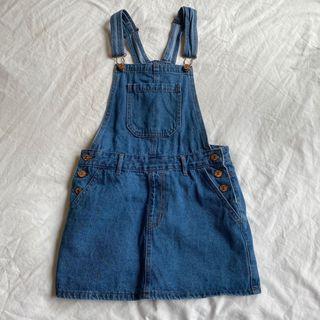Denim overalls dress