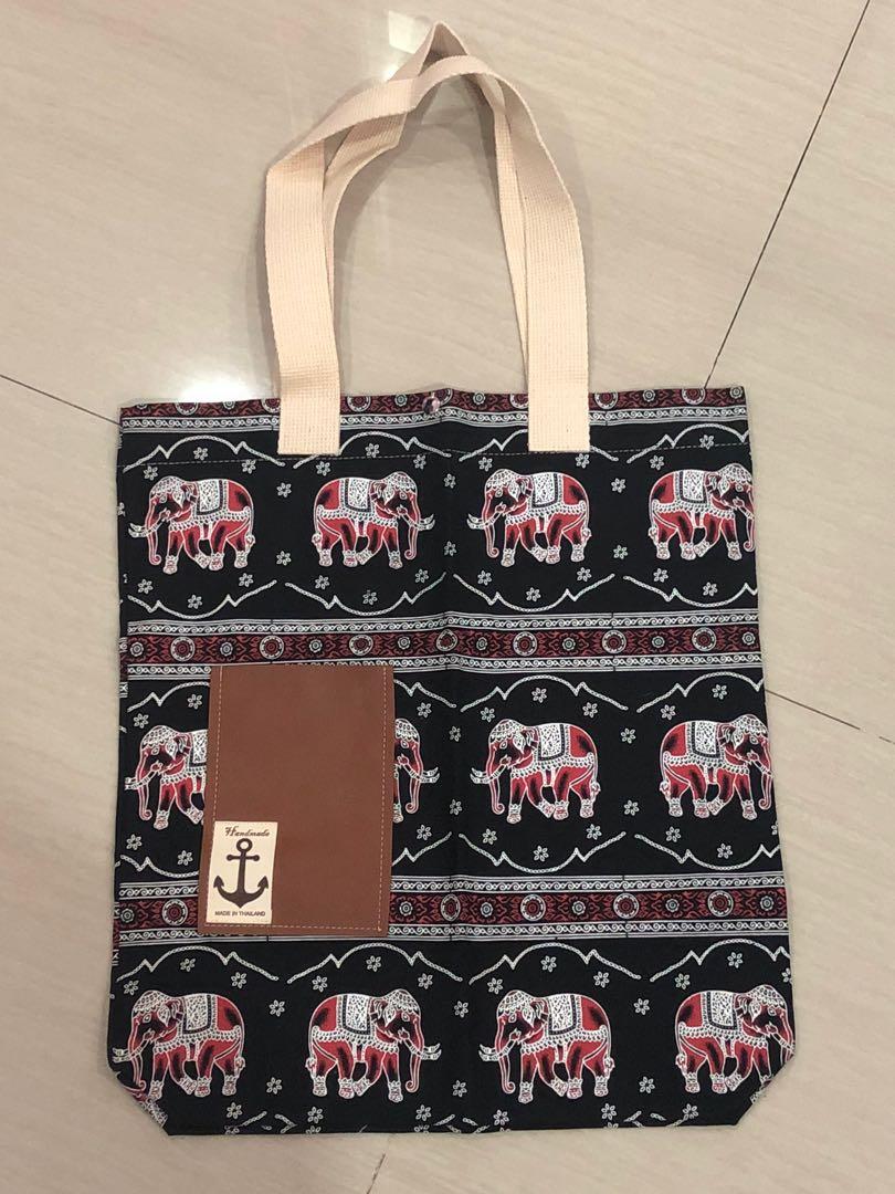 Elephant print tote bag online