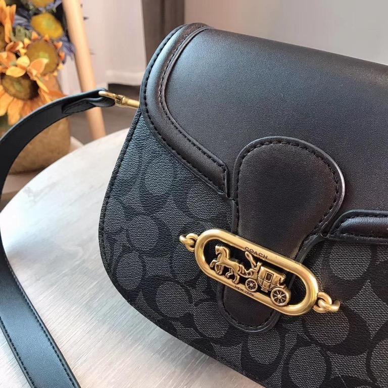 Genuine coach women's bag new Georgie saddle bag carriage logo One Shoulder  Messenger Bag Small Square bag, Women's Fashion, Bags & Wallets, Purses &  Pouches on Carousell
