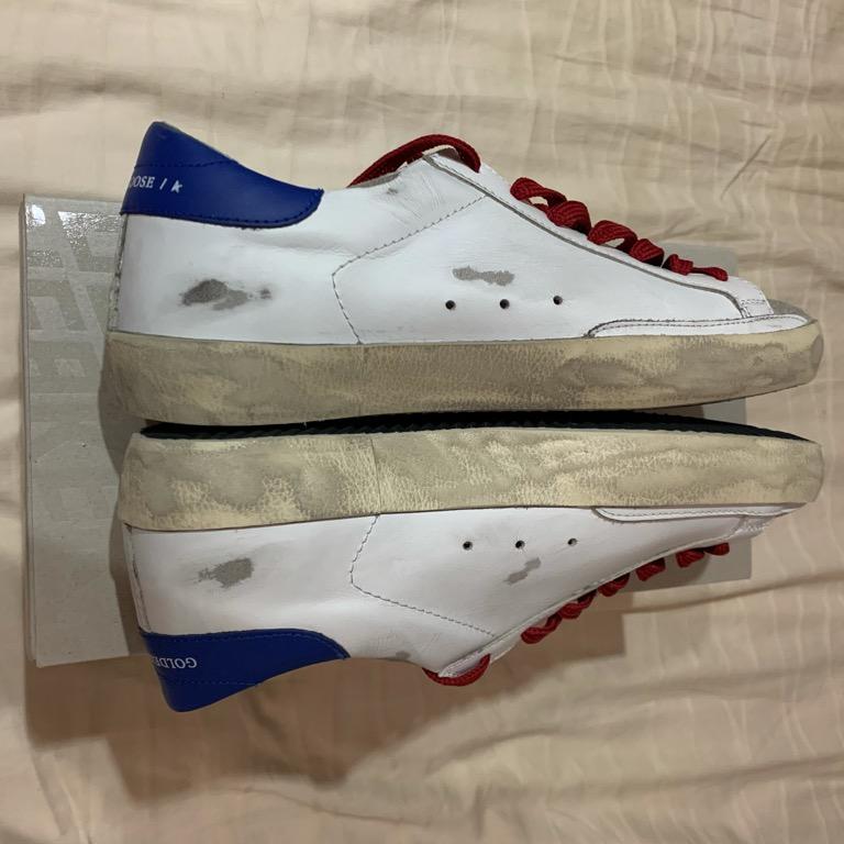 Golden goose sneakers red hot sale laces