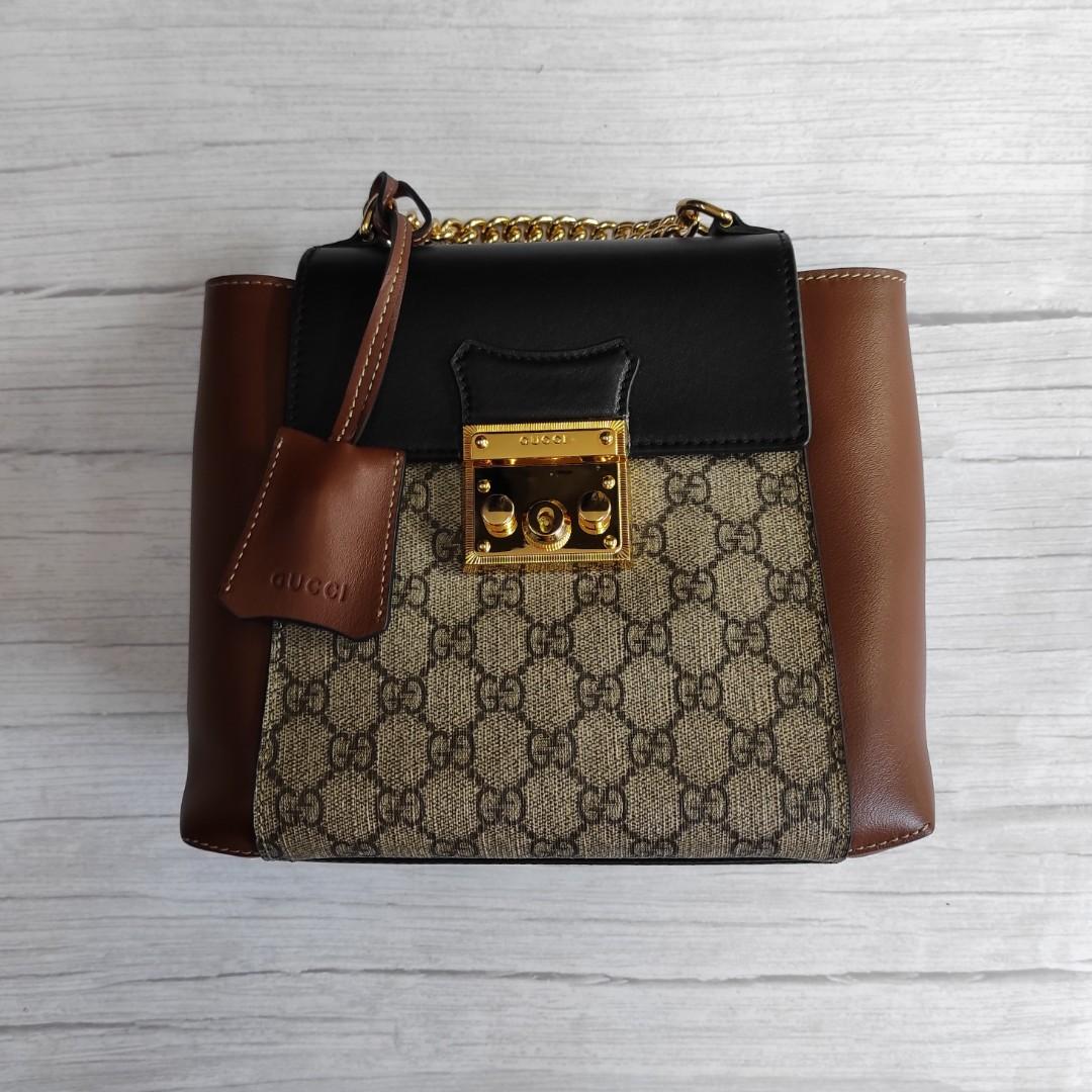 GUCCI original GG supreme padlock backpack