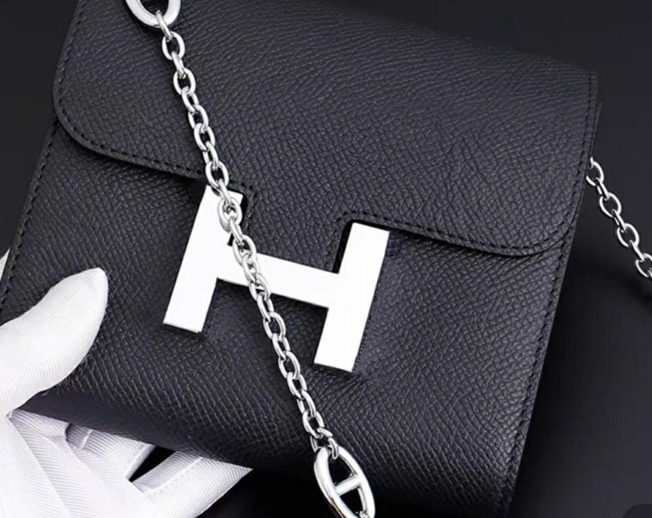 Hermes Constance Slim Wallet Chain Slim Purse Organizer Insert