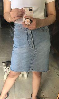 Highwaist Rok Jeans Ripped