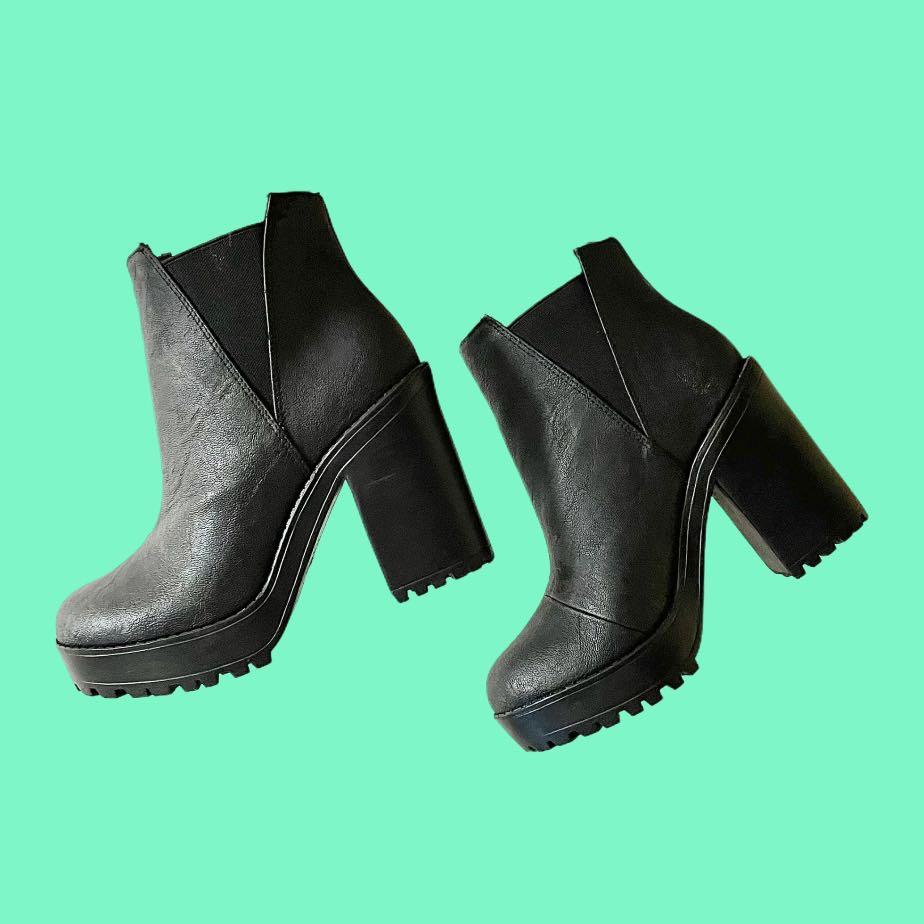 H M Divided Heeled Ankle Boots Women s Fashion Footwear Boots
