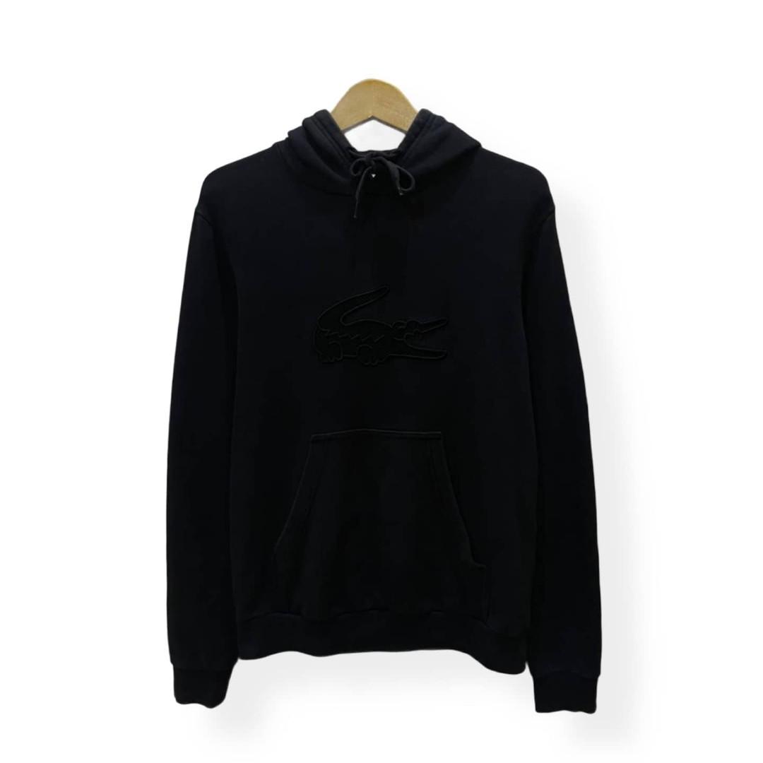 Lacoste black hoodie sale on sale