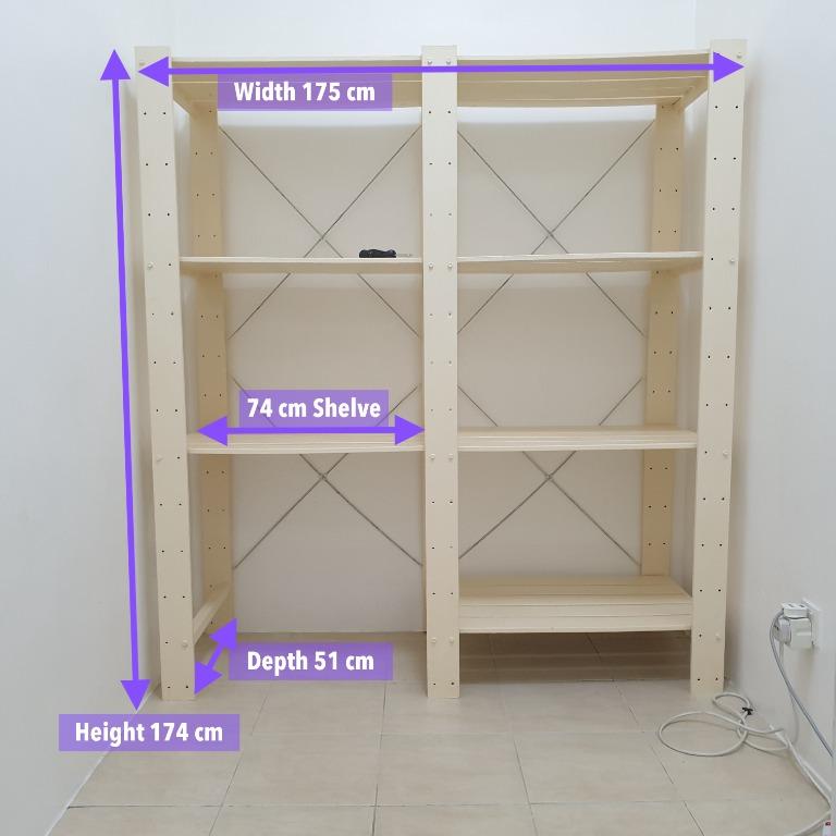 IKEA IVAR (discontinued version) PINE WOOD YELLOWED WHITE COLOUR