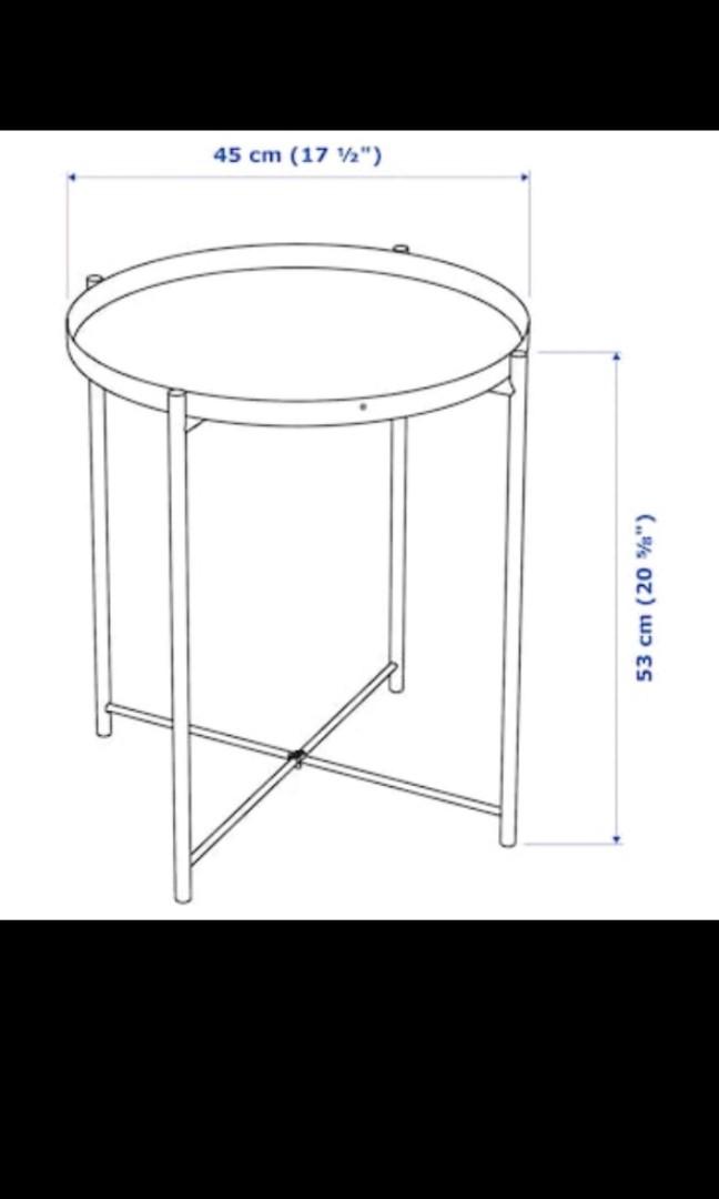 IKEA SIDE TRAY TABLE, Furniture & Home Living, Furniture, Tables & Sets