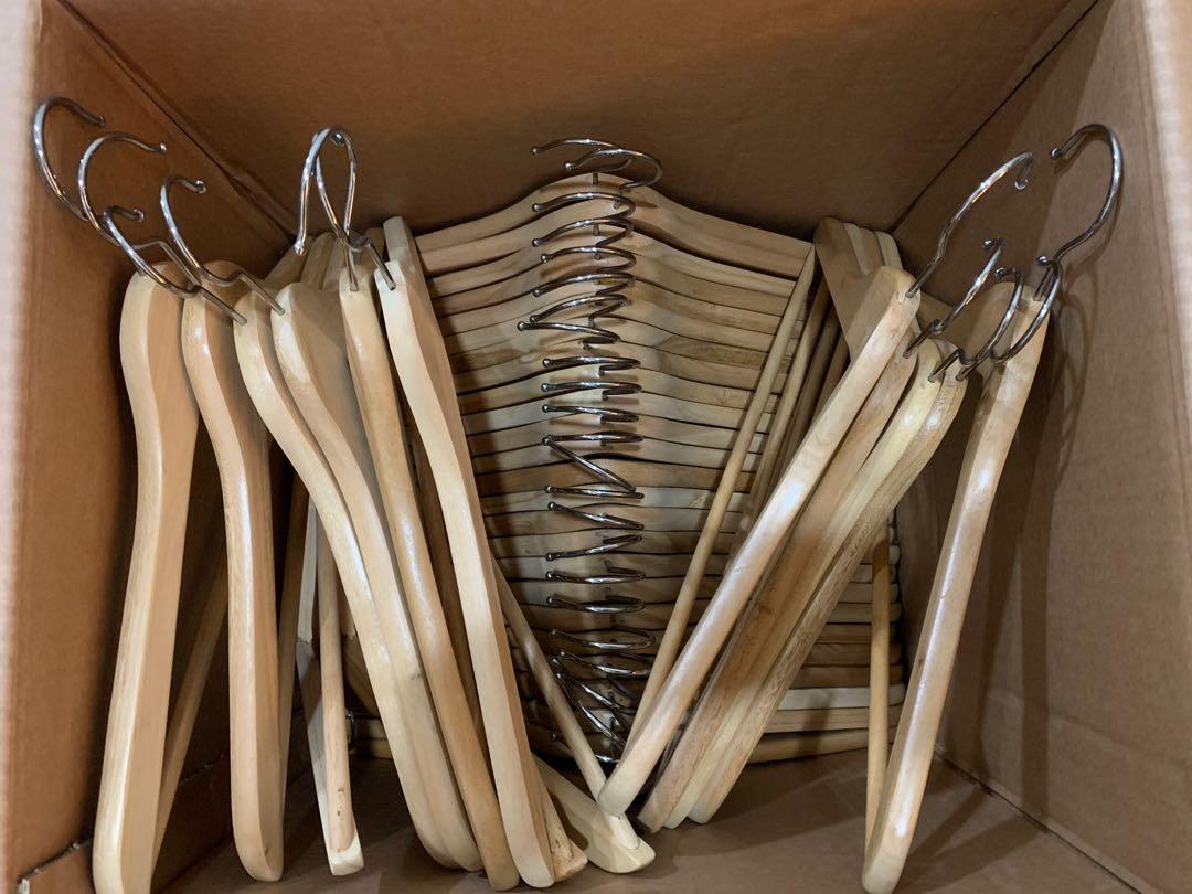 Ikea Wooden Hangers (50+ pcs), Furniture & Home Living, Home