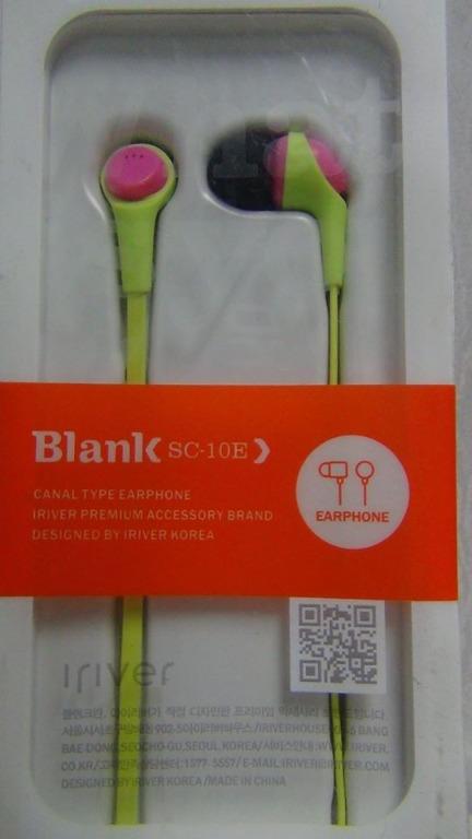 IRIVER Blank SC-10E Canal Type Earphone (Category: Earphones) located in Manila. Submitted by henzelhannah (Listing ID 1091977288, Image 2). Description: PTPA; IRIVER Blank SC-10E Canal Type Earphone: 1. Green-Pink 2. Orange-Green Individual Price Php200.00 each 09327247535.