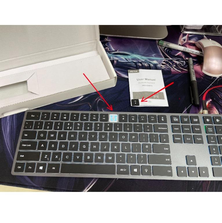 Jelly Comb IWGZXBT3 Bluetooth Backlit Keyboard (Note F8 Button come out) 1036, Computers