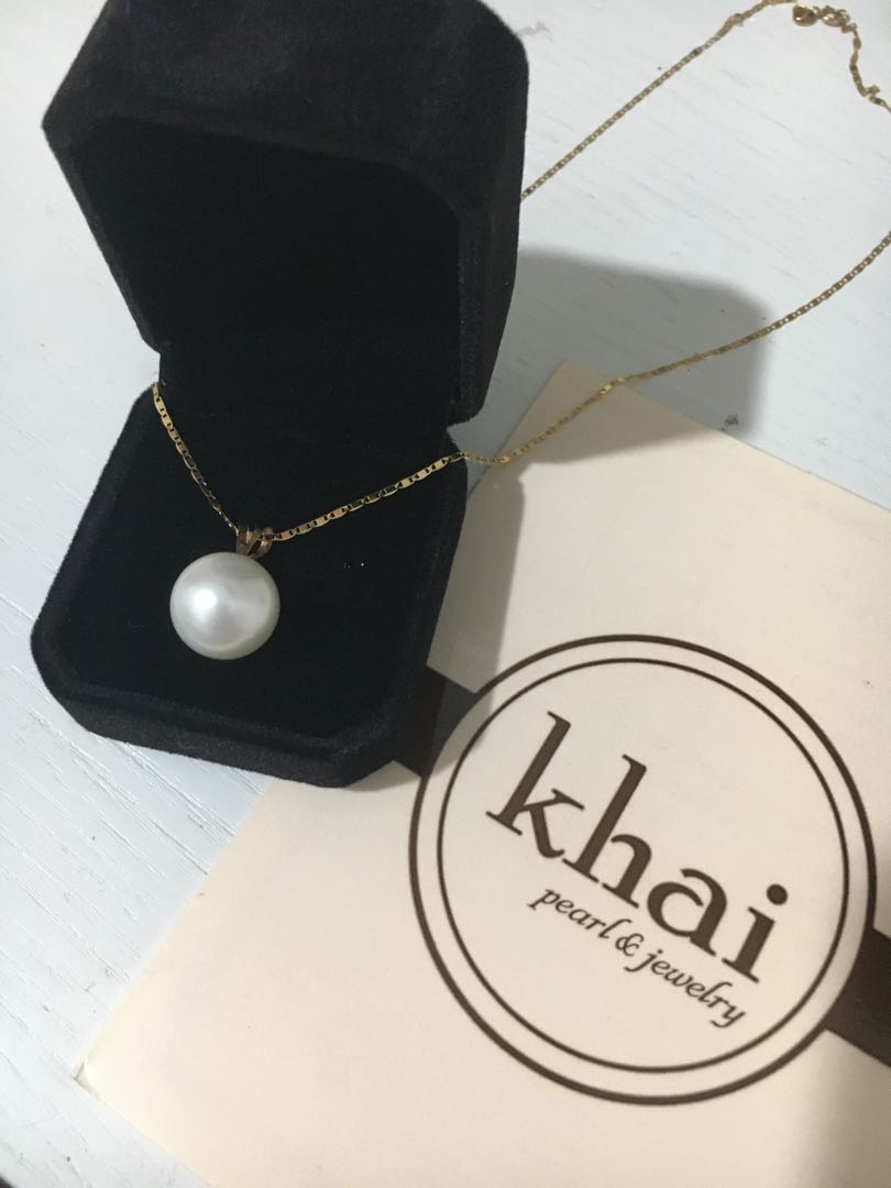 Khai south sea pearl pendant chain not included