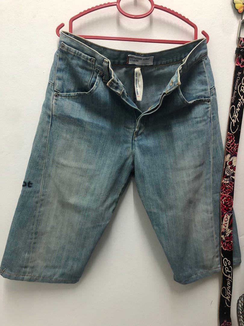 Engineered 3/4 Jeans, Men's Fashion 