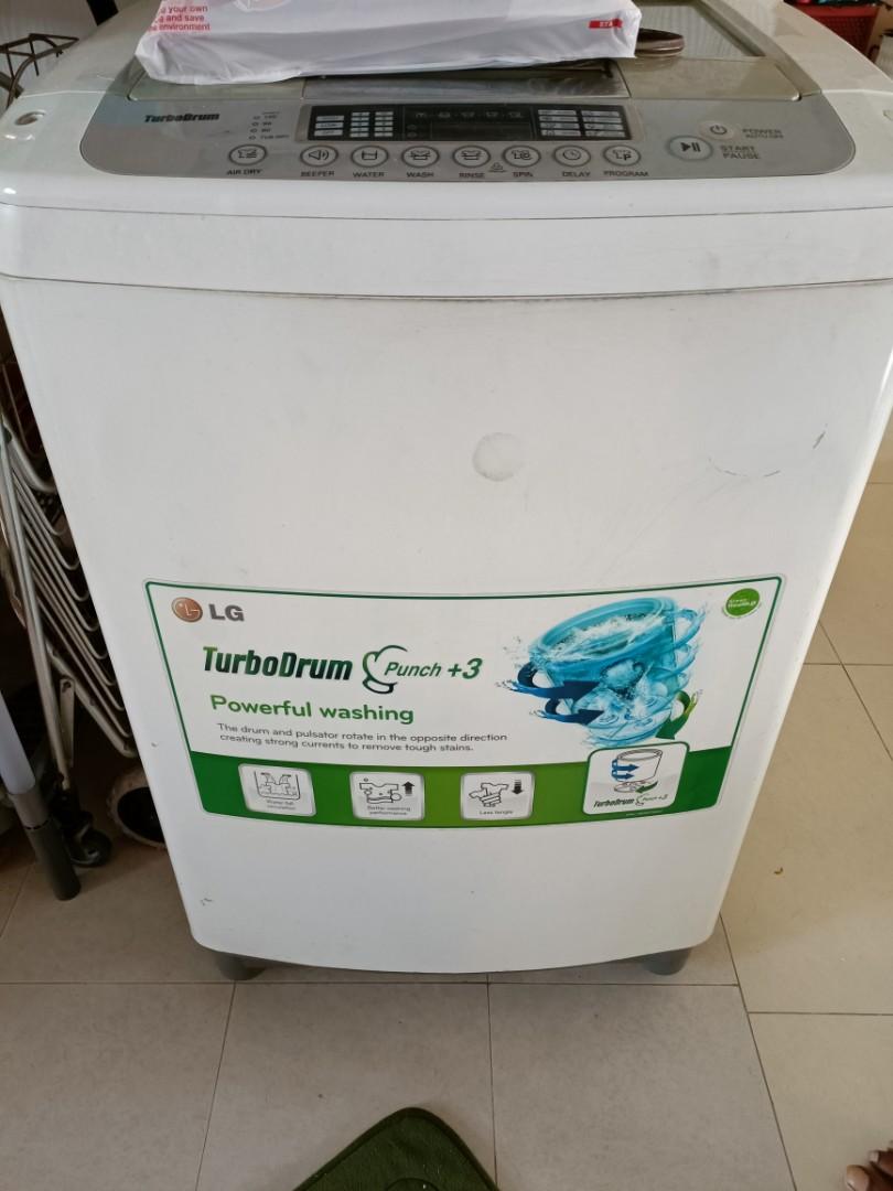 Rarely used LG TURBO DRUM 9.0 kg, TV & Home Appliances, Washing
