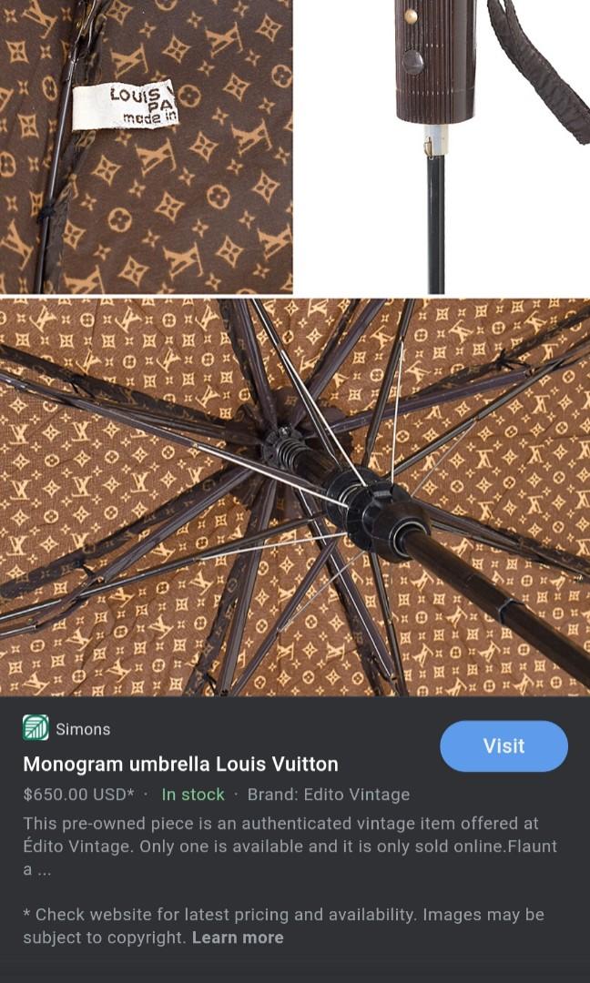 Louis Vuitton Umbrella - 3 For Sale on 1stDibs  vintage louis vuitton  umbrella, louis v umbrella, parasol louis vuitton