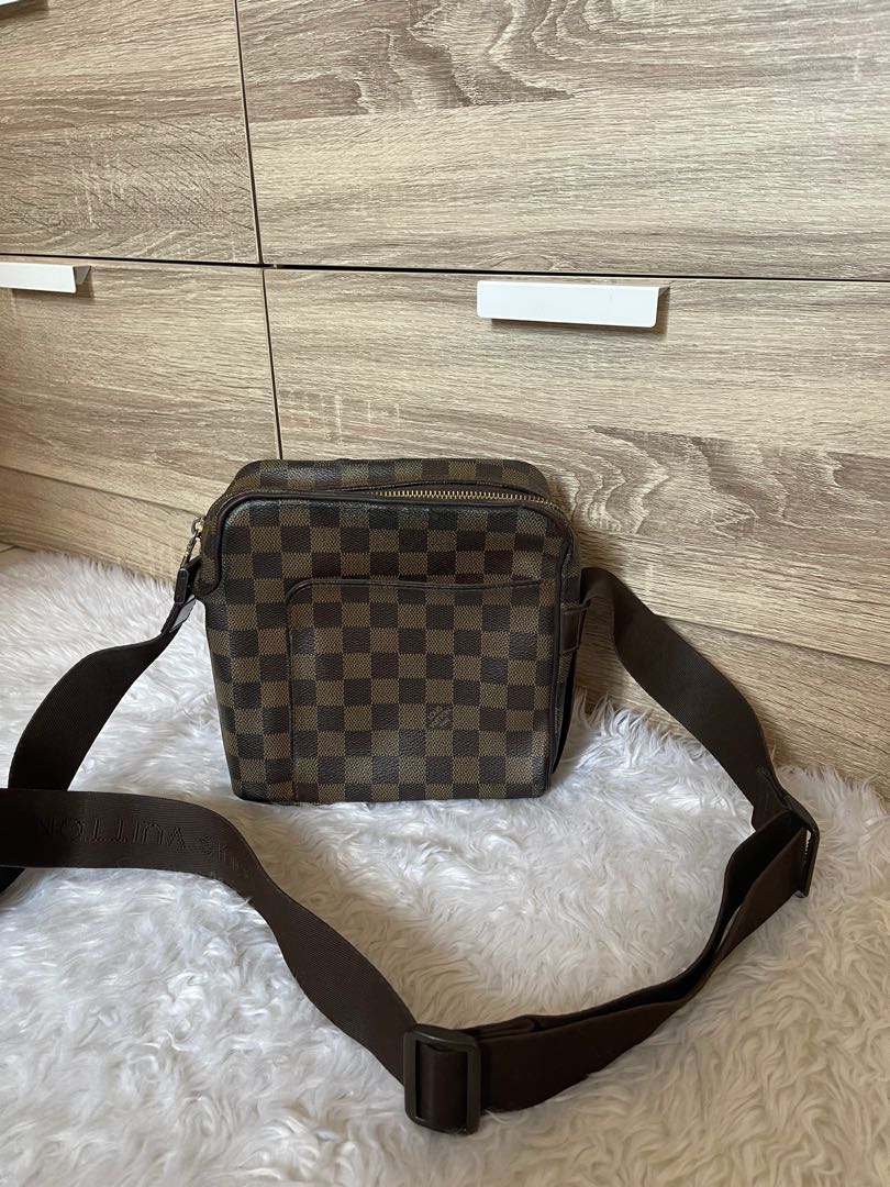 tas sling-bag Louis Vuitton Damier Ebene Olav PM Messenger Sling Bag