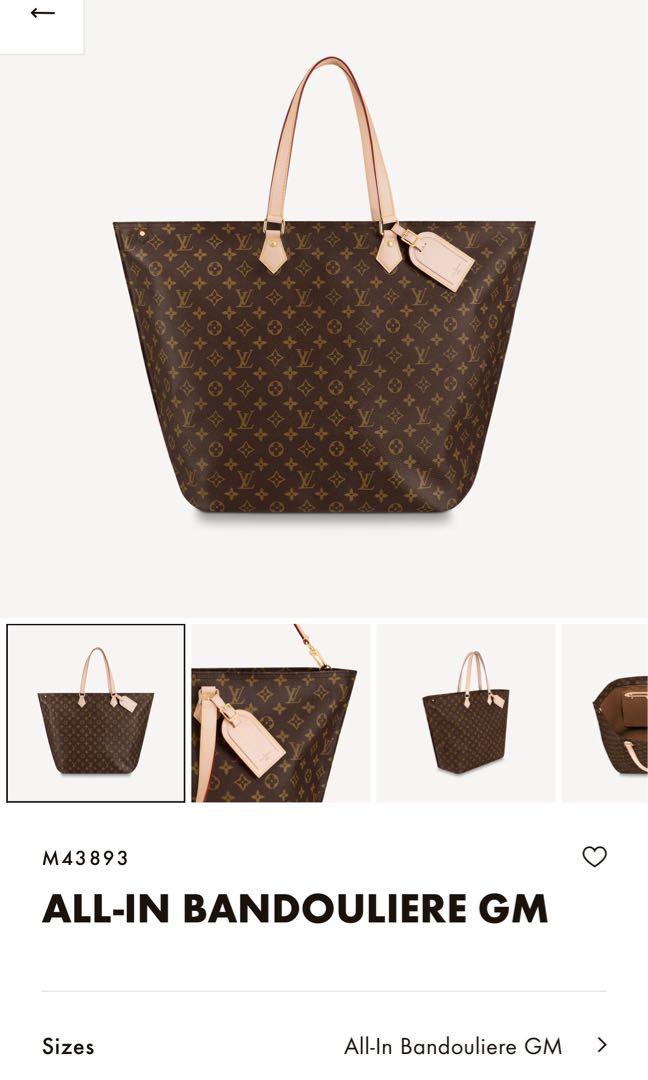 LV ALL-IN BANDOULIERE GM, Luxury, Bags & Wallets on Carousell