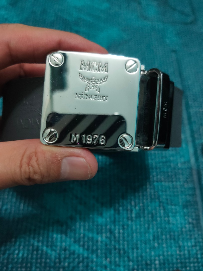 grey mcm belt