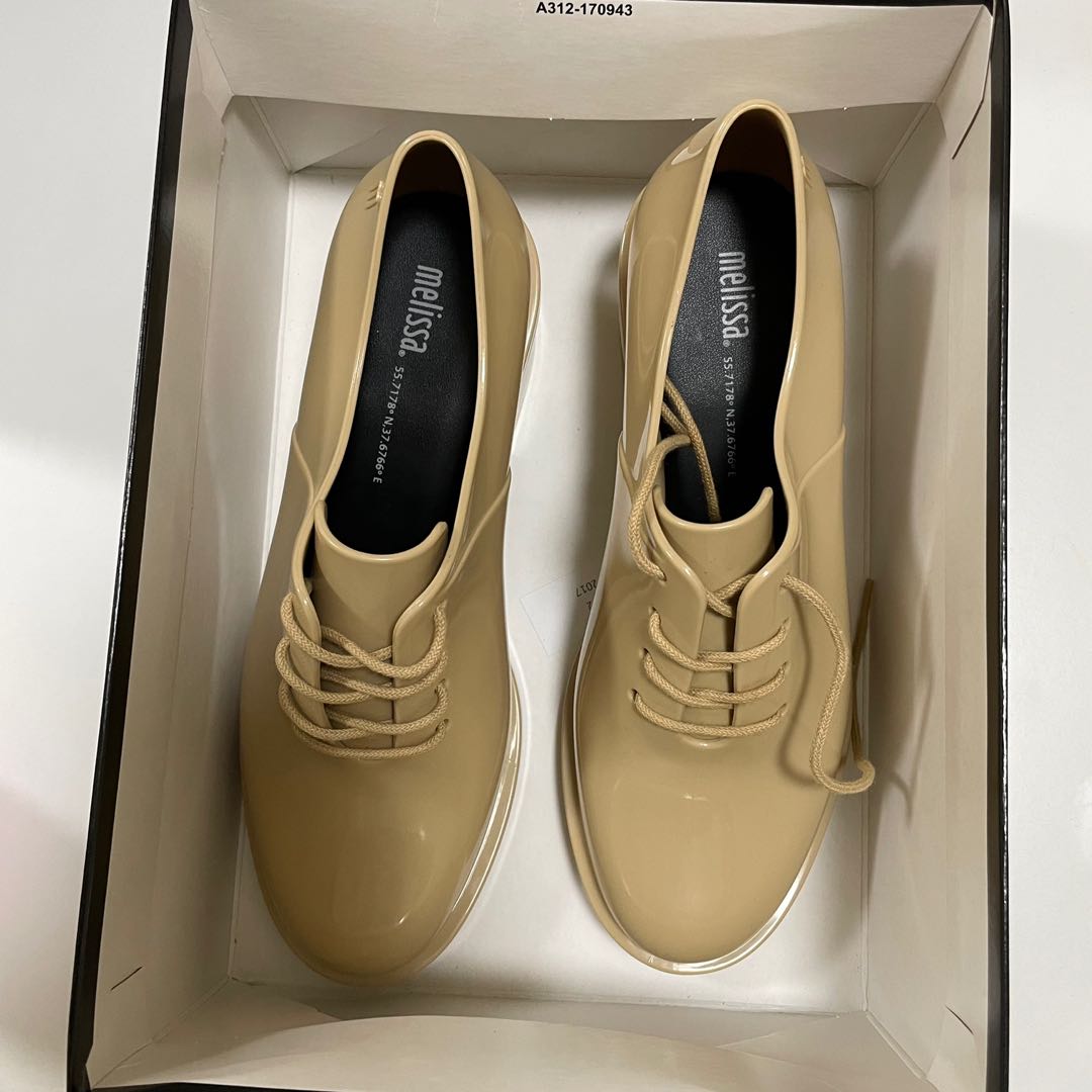 Melissa Oxford Mid Heel Shoes Dubrovka Beige Size 7