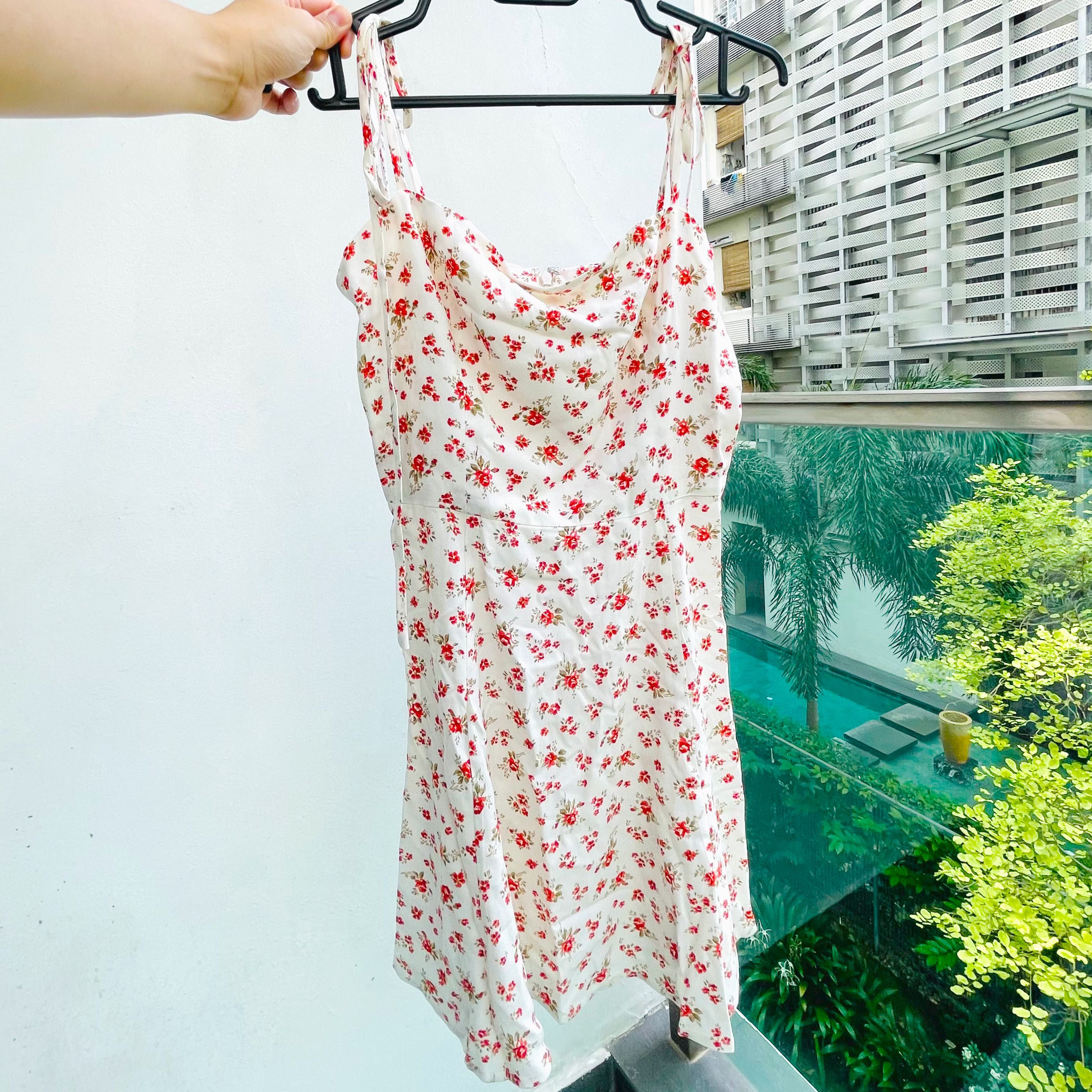 Reformation tie strap dress on sale