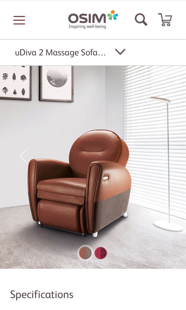 Osim Udiva 2 Smart sofa message chair 18 month warranty to go