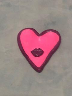 pink heart jewelry / trinket tray holder