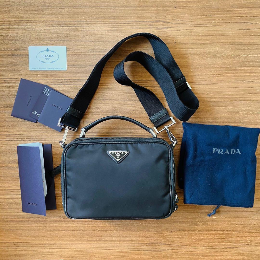 Prada Brique Nylon Cross Body Messenger Sling Bag, Luxury, Bags ...