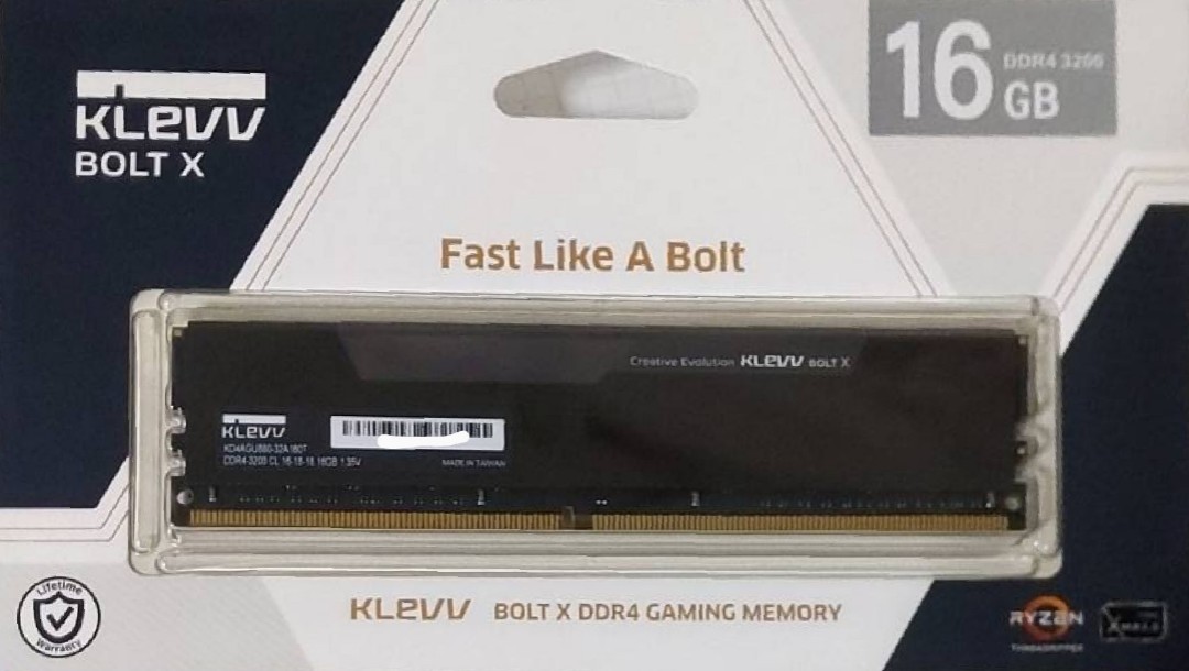 [Pre-order] KLEVV BOLT X 16GB DDR4 3200 MHz KD4AGU880-32A160T Desktop PC  Gaming Memory Chip, Computers  Tech, Parts  Accessories, Computer Parts  on Carousell