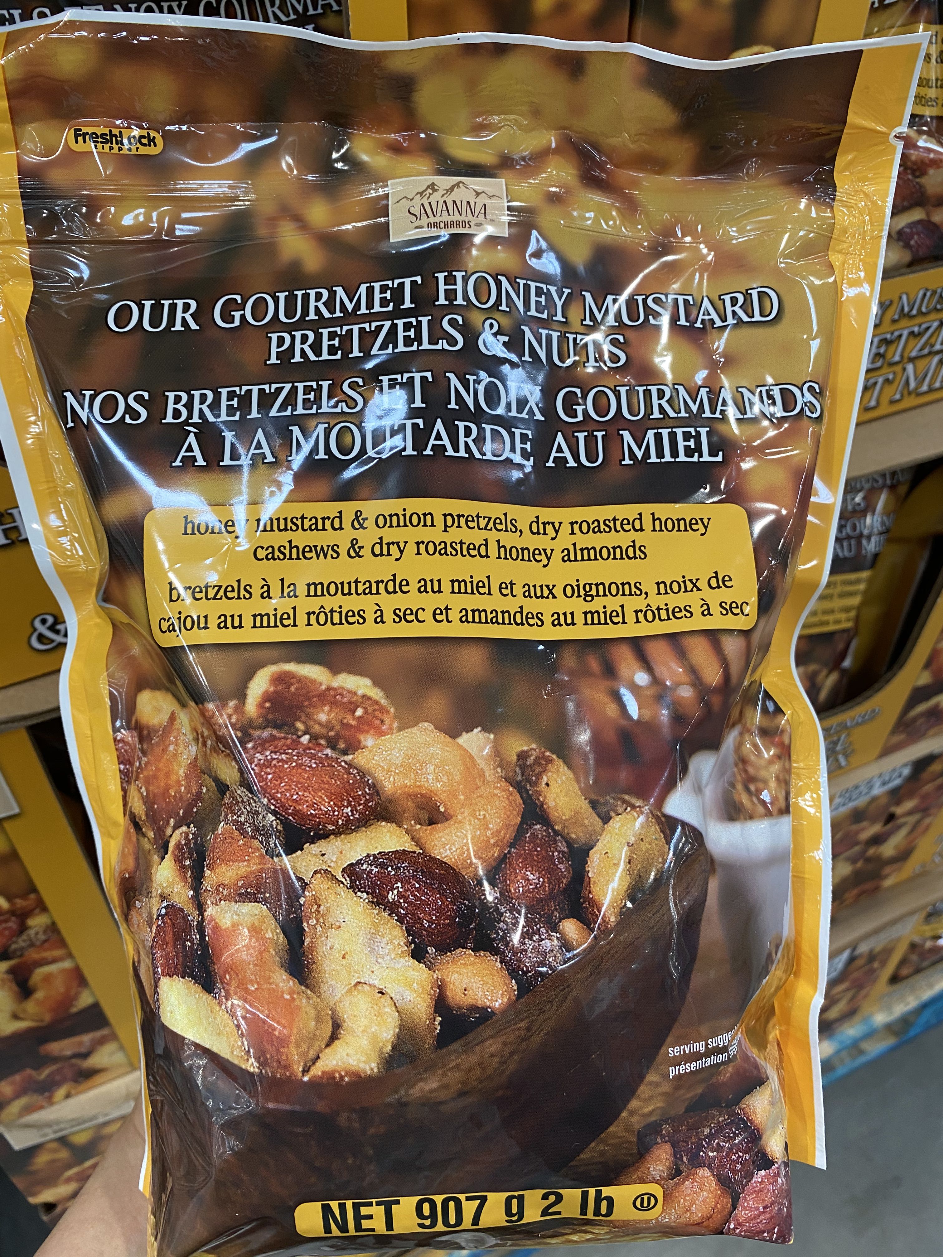 Savanna Orchards Honey Mustard Pretzel & Nut Mix, Food & Drinks, Packaged &  Instant Food on Carousell