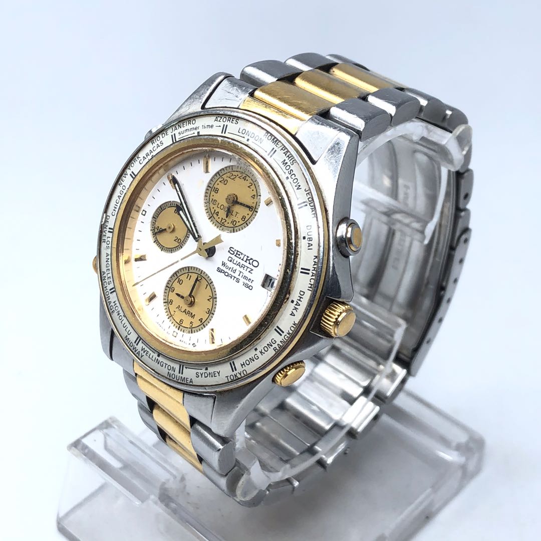 Seiko Watch Quartz World Timer, Men's Fashion, Watches & Accessories,  Watches on Carousell