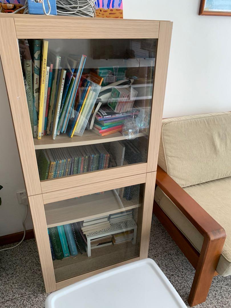 Shelf with glass door from ikea, Furniture & Home Living, Furniture