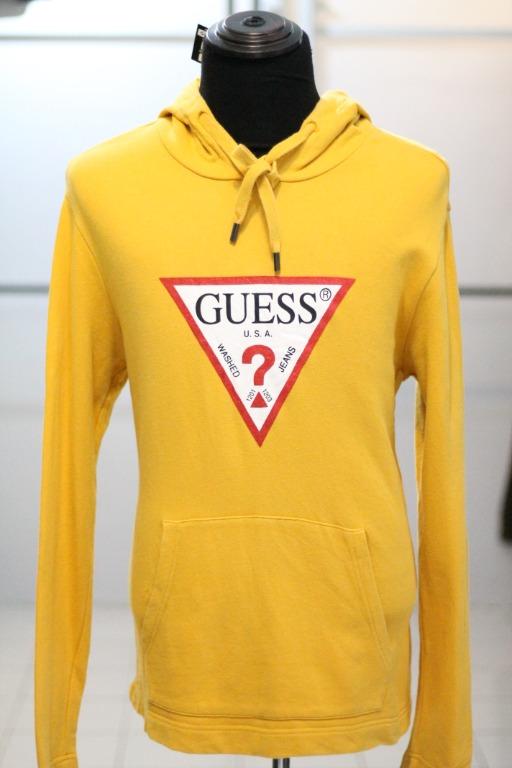 Yellow store guess sweater