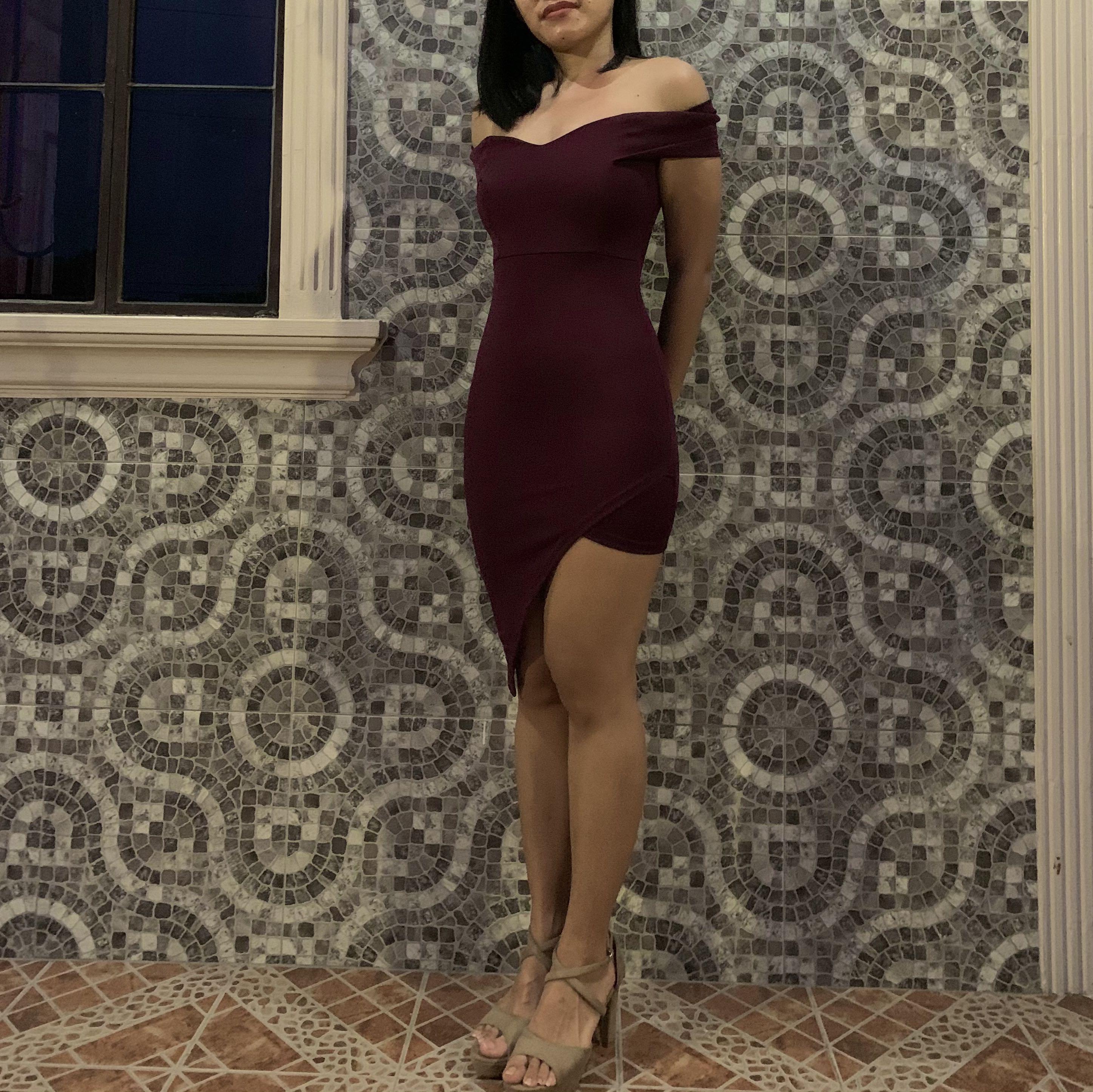Size XS Fashion Nova Burgundy Red Dress Women s Fashion Dresses