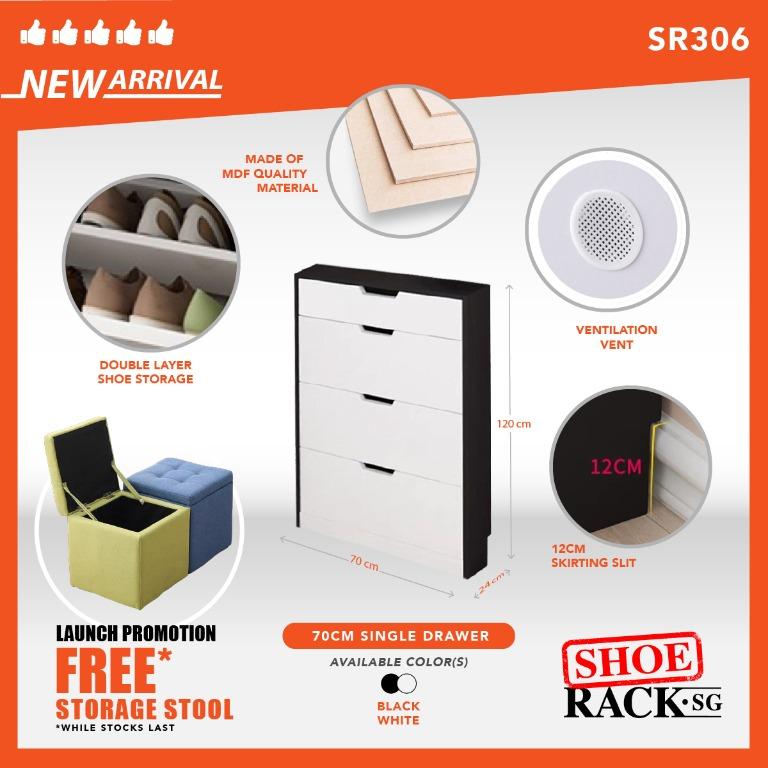 FULLY ASSEMBLED SR 306 Shoe Rack Shoe Cabinet Shoe Shelves