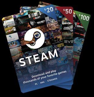 Steam Wallet Gift Card Video Gaming Carousell Singapore