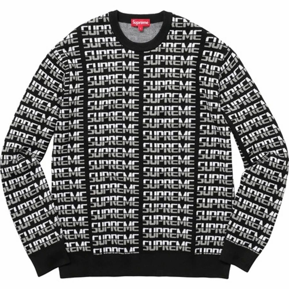 supreme repeat logo sweater