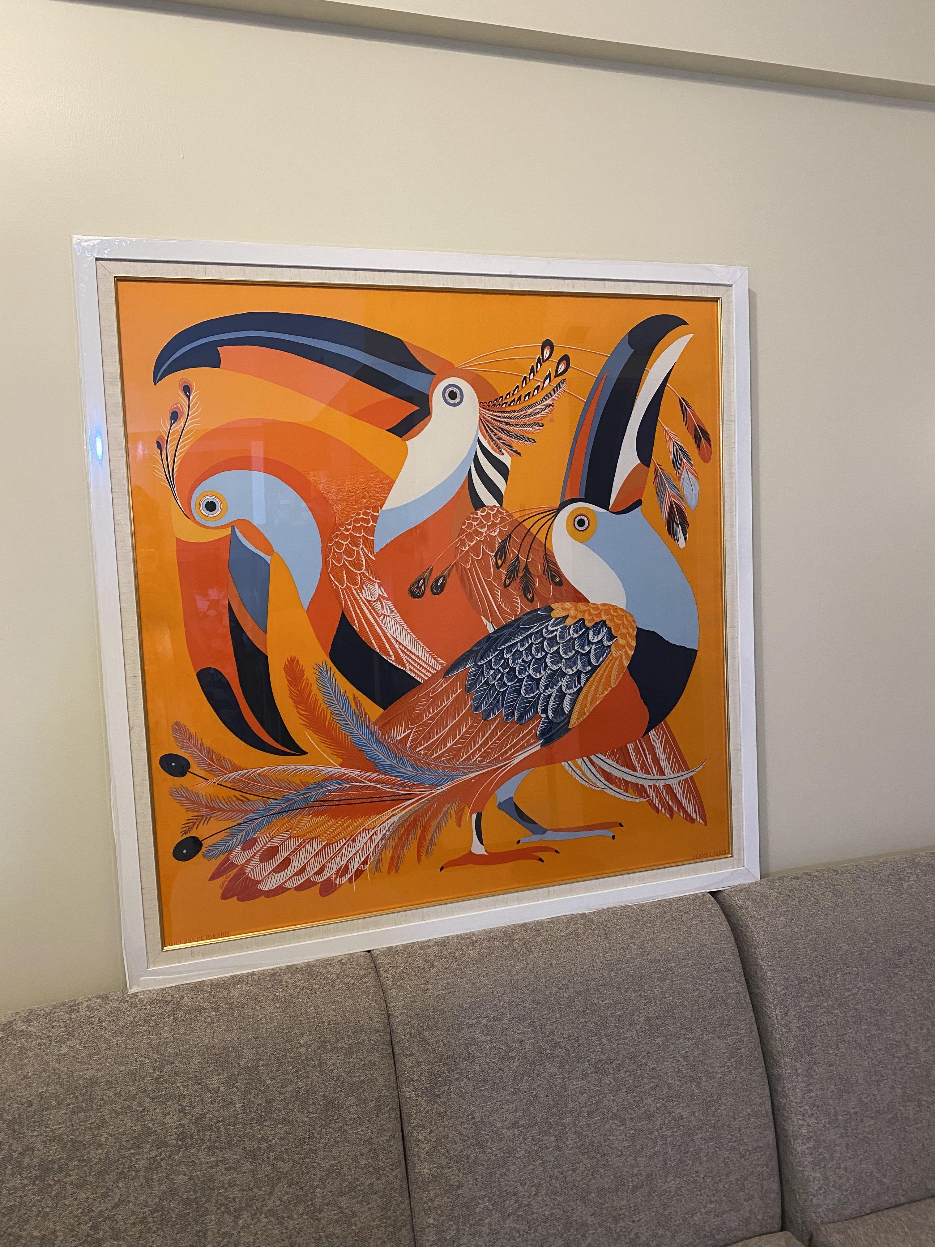 hermes scarf framed
