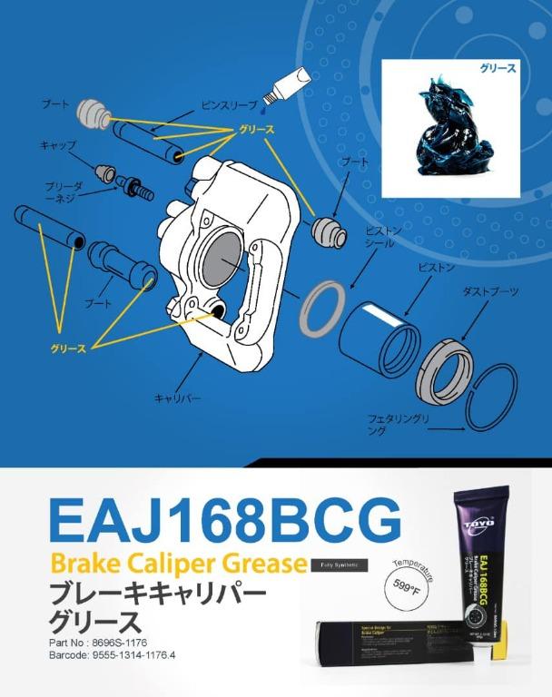 TOYO GREASE Brake Caliper Grease (60g), Car Accessories, Tyres & Rims