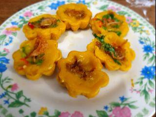 Traditional Home-Made Kuih Talam Lauk